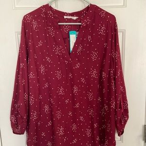 Beautiful NWT Magenta Blouse by Lush - 2x